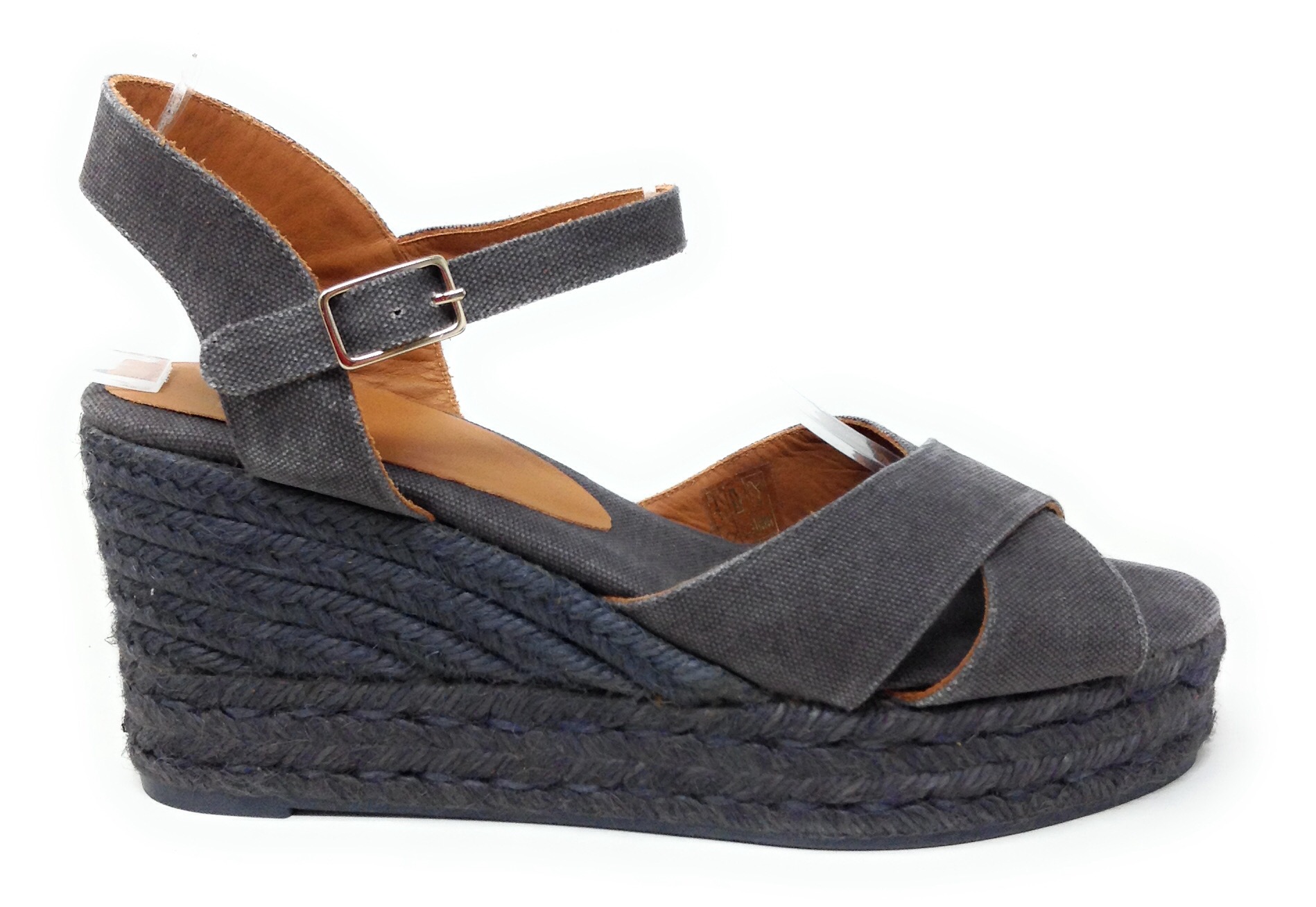 Castaner Womens Blaudell Ankle Strap Wedge Sandals Gray Suede Size 9.5 M US | eBay
